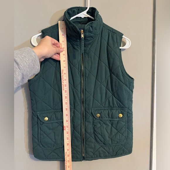 Blue Rain Dark Green Quilted Vest with Gold Zipper - Picture 5 of 7